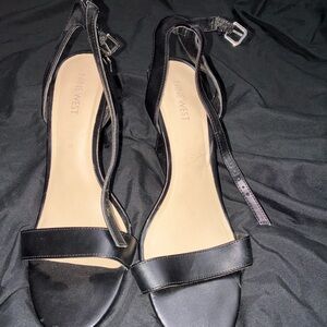 Nine West Black Strappy Heels